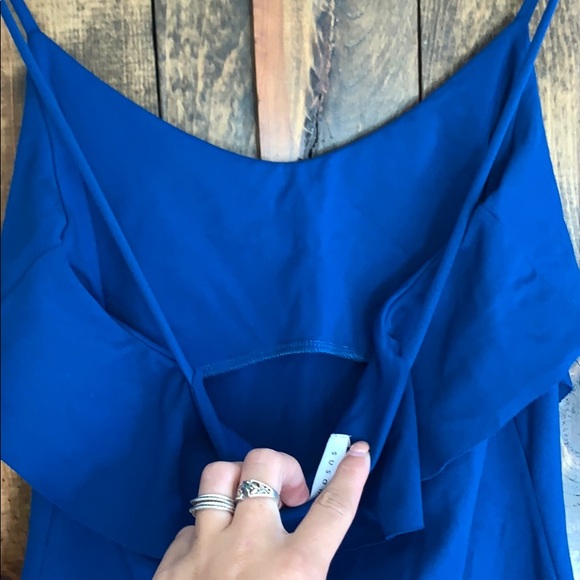 Revolve X Susana Monaco blue fitted mini dress! - Picture 7 of 8